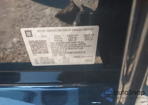 2019 Chevrolet Silverado 2500Hd Wt z USA, uszkodzony, nr VIN 2GC2KREG8K1234374